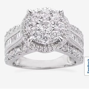 Elegant Silver Diamond Ring